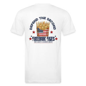 Defend The Second - Freedom Fries Fitted Cotton/Poly T-Shirt by Next Level - white