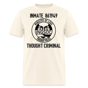 1984 book Inspired, Ministry of Love, Thought Police, Thought Criminal Classic T- Shirt - sweet cream heather