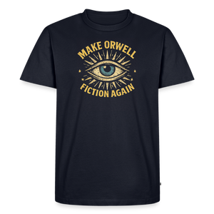 Make Orwell Fiction Again Men's Premium T-Shirt - navy