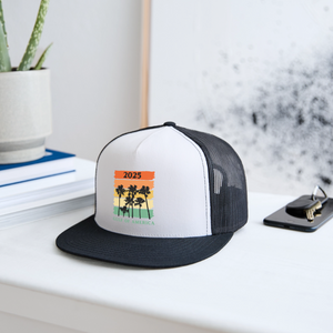 Gulf of America Palm Trees Trucker Hat - white/black