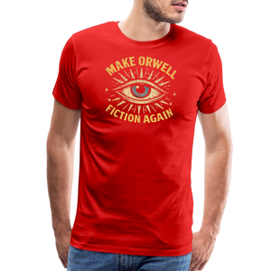 Make Orwell Fiction Again Men's Premium T-Shirt - red