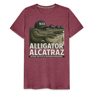 Alcatraz Gator Enforcement Men's Premium T-Shirt - heather burgundy