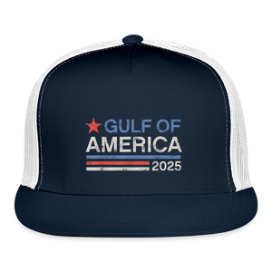 Gulf of America v4 Trucker Hat - navy/white