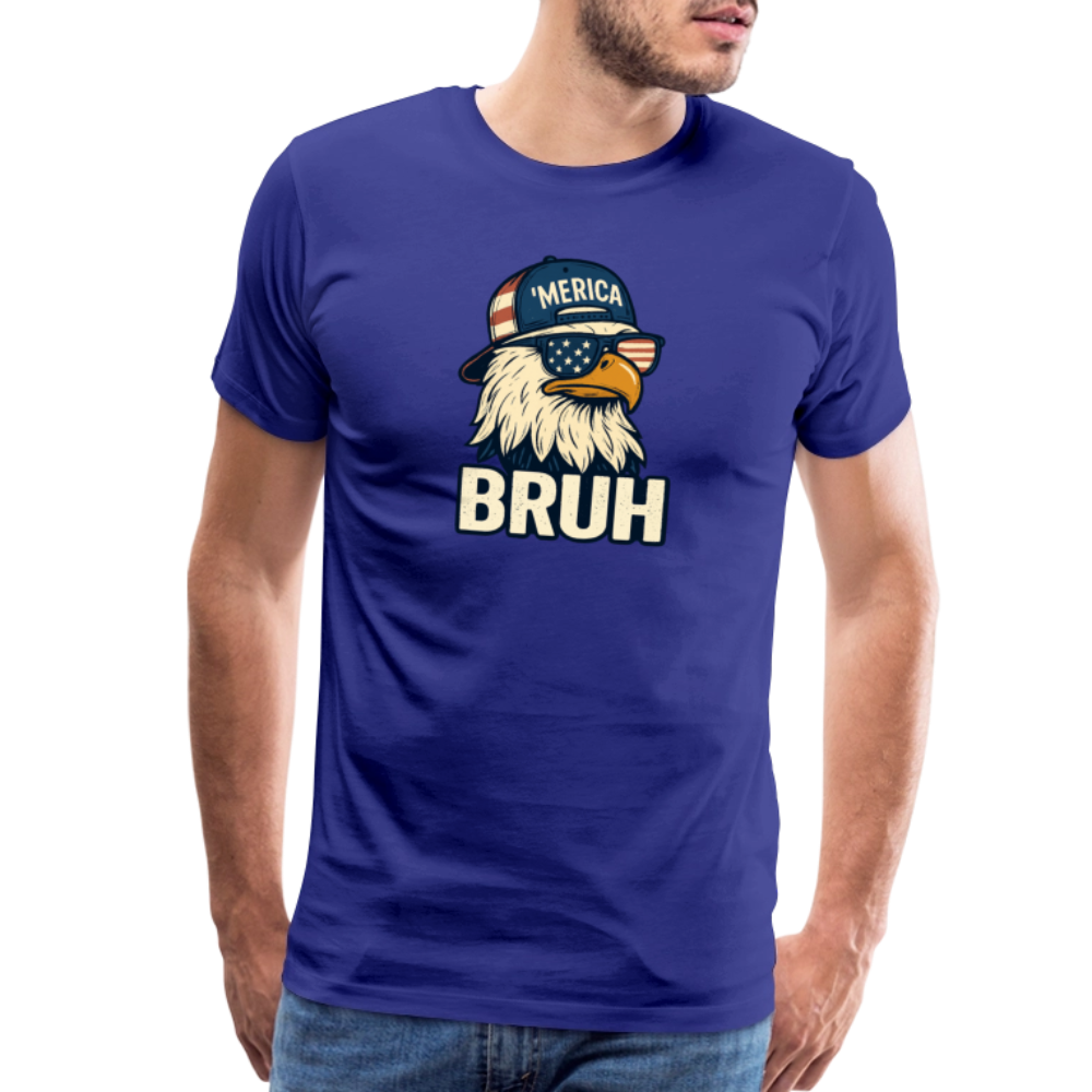 Funny Bruh Patriotic Eagle Men's Premium T-Shirt - royal blue