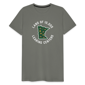 Land of 10,000 Learning Centers Funny Men's Premium T-Shirt - asphalt gray