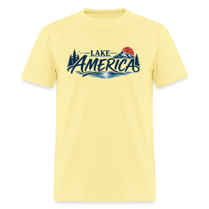 Lake America Men's T-Shirt - cornsilk