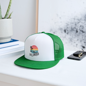 Gulf of America Trucker Hat - white/kelly green