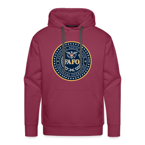 FAFO-Federal Agency for Financial Oversight Men’s Premium Hoodie - burgundy