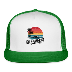 Gulf of America Trucker Hat - white/kelly green