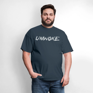 UNWOKE - Anti Woke Classic T-Shirt - blue dusk