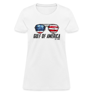 Gulf of America Sunglasses Patriotic Women's T-Shirt - white