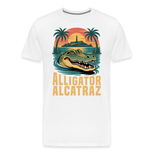 Alligator Alcatraz Men's Premium T-Shirt - white