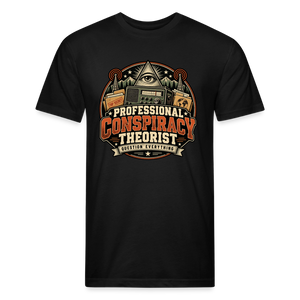 Professional Conspiracy Theorist – Men’s Fitted Graphic T-Shirt - black