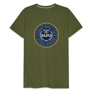 FAFO-Federal Agency for Financial Oversight Men's Premium T-Shirt - olive green