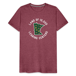 Land of 10,000 Learning Centers Funny Men's Premium T-Shirt - heather burgundy