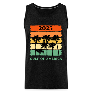 Gulf of America Palm Trees Men’s Premium Tank - charcoal grey