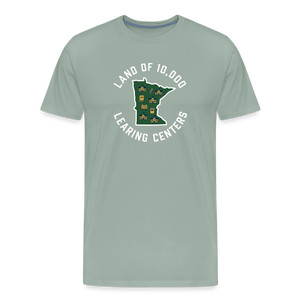 Land of 10,000 Learning Centers Funny Men's Premium T-Shirt - steel green