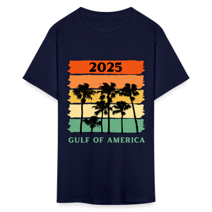 Gulf of America Palm Trees Unisex Classic T-Shirt - navy