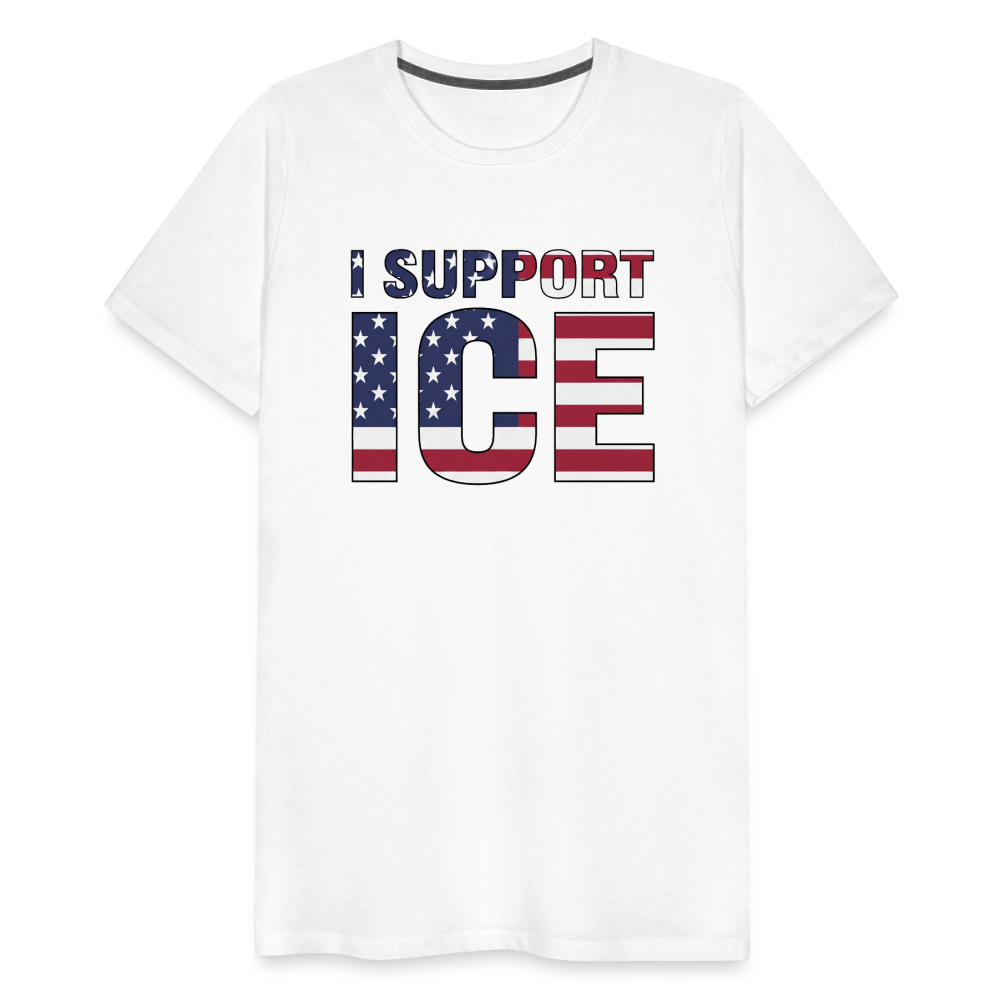 I Support ICE Men's Premium T-Shirt - white