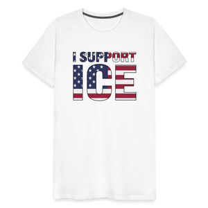 I Support ICE Men's Premium T-Shirt - white