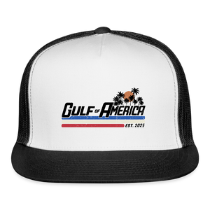 Gulf of America Est 2025 Trucker Hat - white/black
