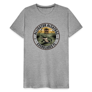 Alligator Alcatraz Everglades, Florida Men's Premium T-Shirt - heather gray