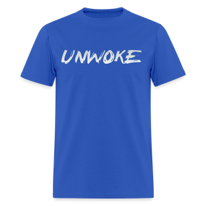 UNWOKE - Anti Woke Classic T-Shirt - royal blue
