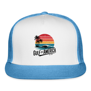 Gulf of America Trucker Hat - white/blue