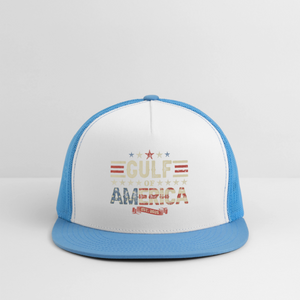 Patriotic Gulf of America Trucker Hat - white/blue