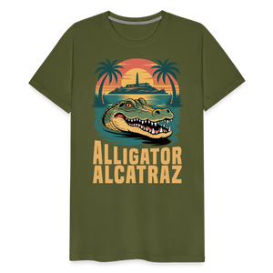 Alligator Alcatraz Men's Premium T-Shirt - olive green