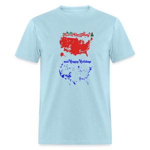 Merry Christmas and Happy Holidays Funny Unisex Classic T-Shirt - powder blue