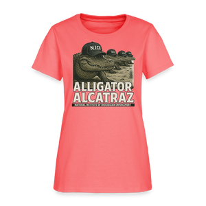 Alcatraz Gator Enforcement Women's T-Shirt - coral