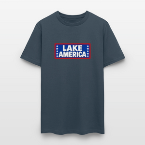 Lake America T-Shirt Men's T-Shirt - blue dusk