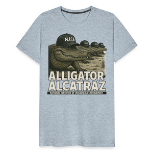 Alcatraz Gator Enforcement Men's Premium T-Shirt - heather ice blue