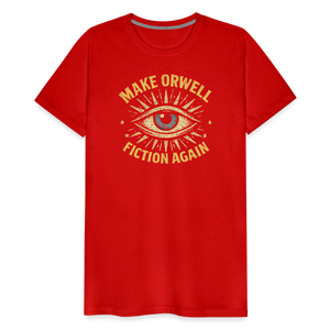 Make Orwell Fiction Again Men's Premium T-Shirt - red