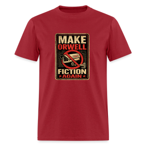 Make Orwell Fiction Again Men's T-Shirt - dark red