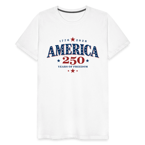 America 250 Years Freedom Retro Americana Men's Premium T-Shirt - white