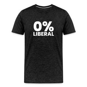 0% Liberal Men's Premium T-Shirt - charcoal grey