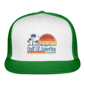 Gulf of America v2 Trucker Hat - white/kelly green