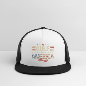 Patriotic Gulf of America Trucker Hat - white/black