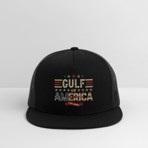 Patriotic Gulf of America Trucker Hat - black/black