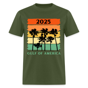 Gulf of America Palm Trees Unisex Classic T-Shirt - military green