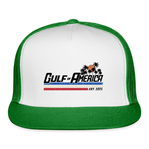 Gulf of America Est 2025 Trucker Hat - white/kelly green