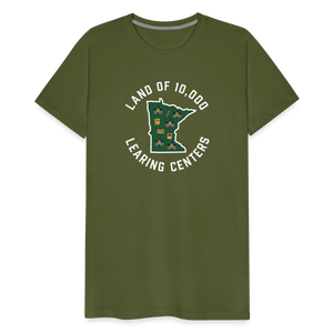 Land of 10,000 Learning Centers Funny Men's Premium T-Shirt - olive green