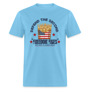 Defend The Second - Freedom Fries Classic T-Shirt - aquatic blue