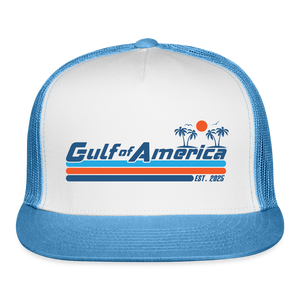 Gulf of America Trucker Hat - white/blue