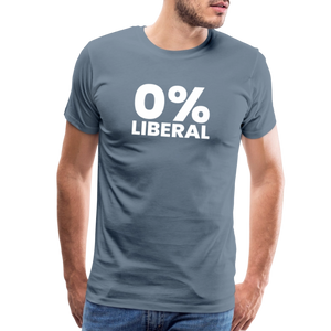 0% Liberal Men's Premium T-Shirt - steel blue