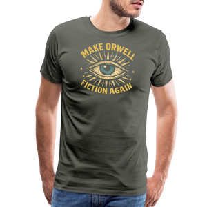 Make Orwell Fiction Again Men's Premium T-Shirt - asphalt gray