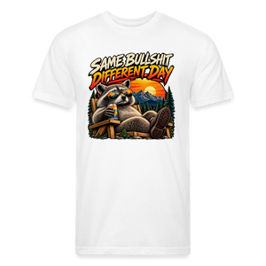 Same Bullshit Different Day – Men's Fitted Graphic T-Shirt - white