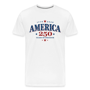 America 250 Years Freedom Retro Americana Men's Premium T-Shirt - white